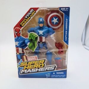 Marvel Captain America Action Figure - Blue, Red, and Green Mash Ups